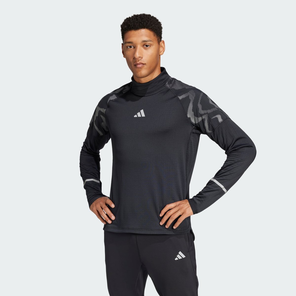 Haut demi-zip réfléchissant Ultimate Hi Vis black, adidas Performance