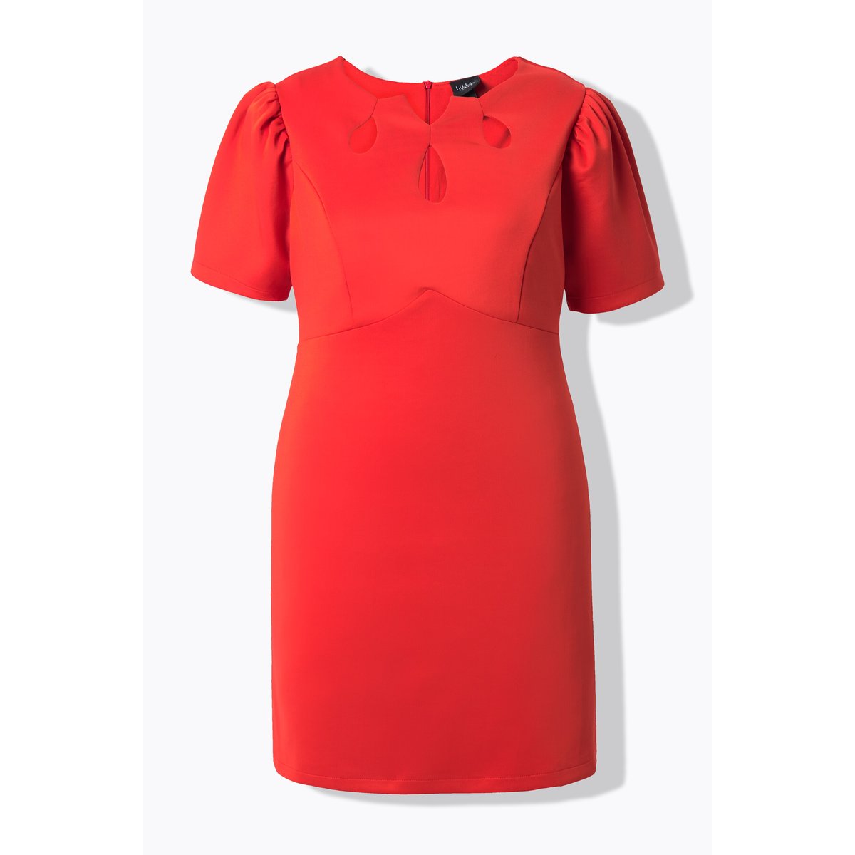Robe bodycon en tissu scuba rouge clair, ULLA POPKEN