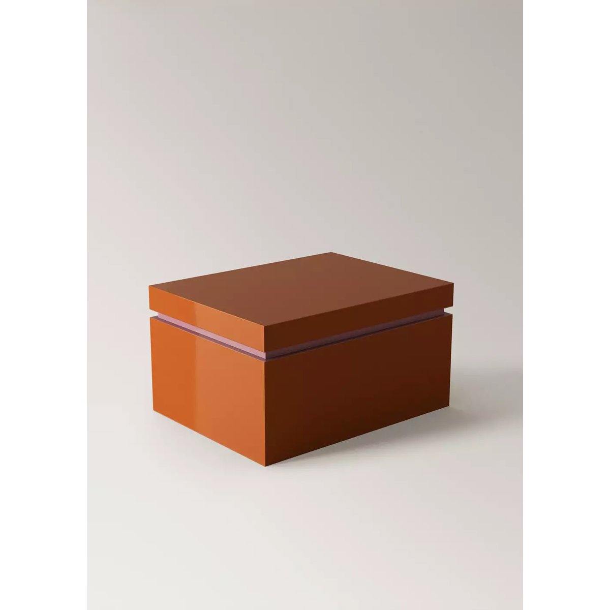Boîte bicolore en bois marron, MANGO HOME