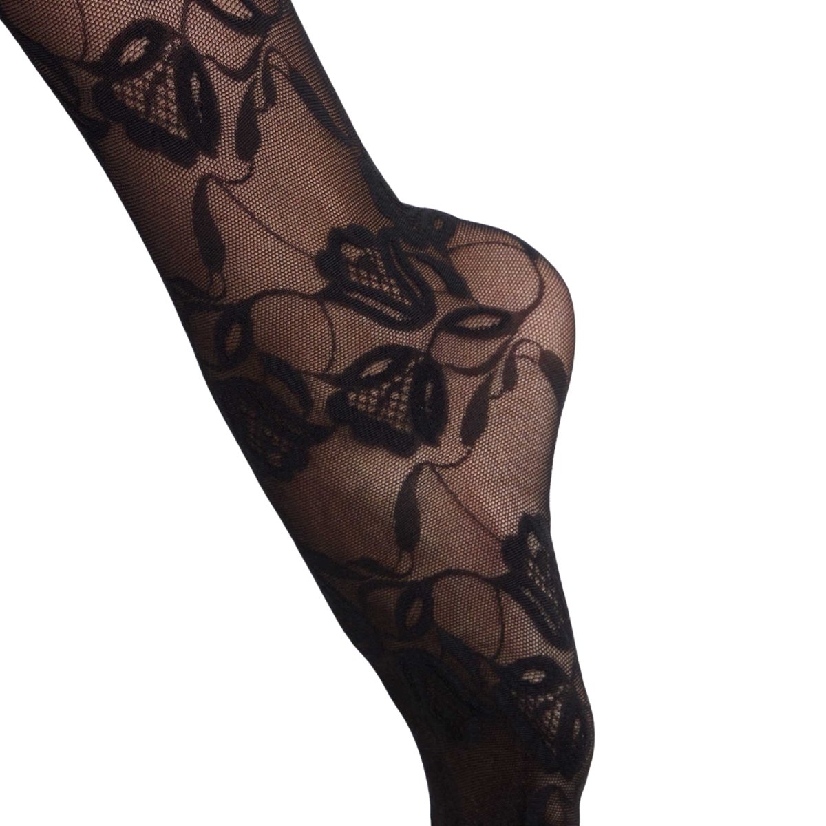 Collant floral velours Style noir, DIM