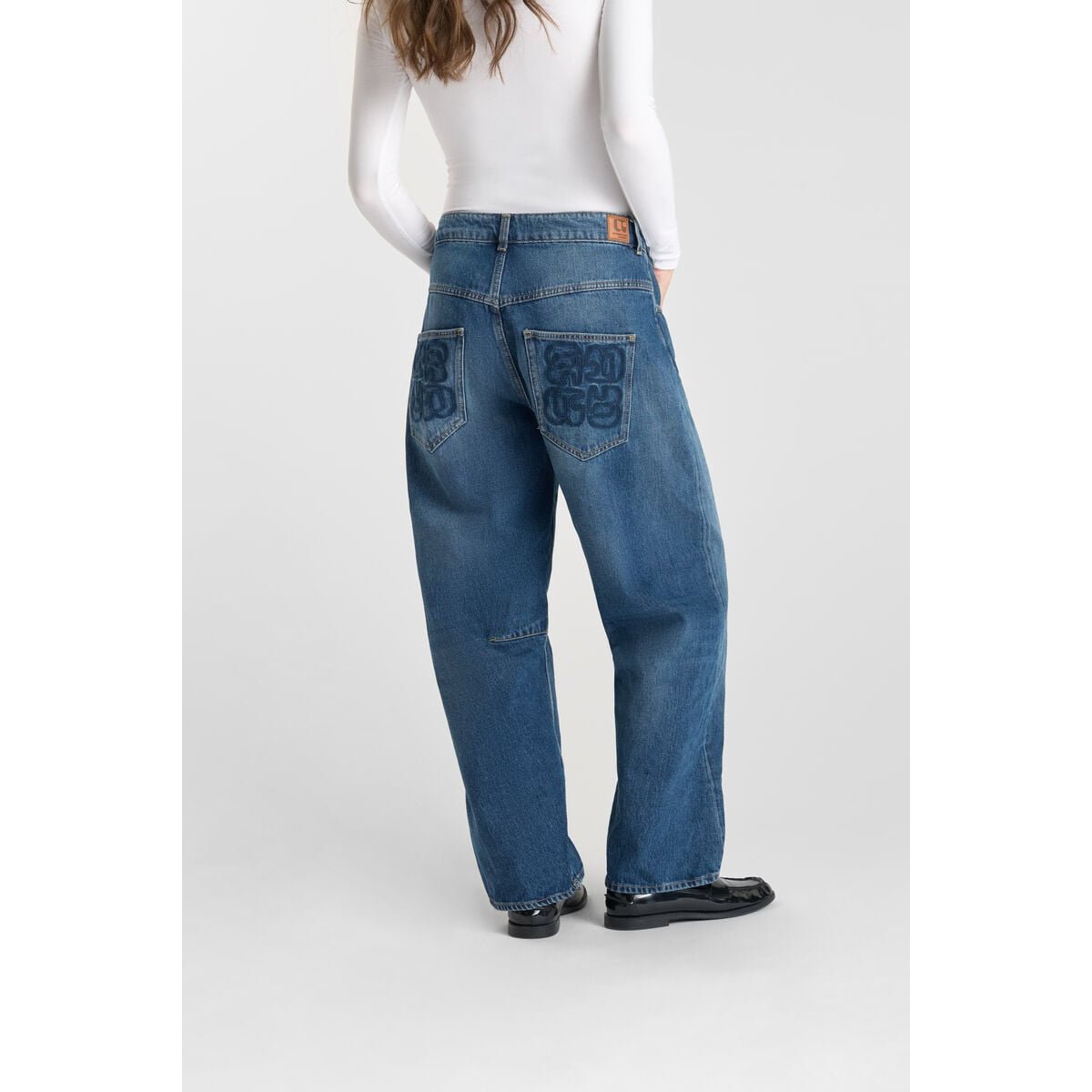 Jeans loose, large balloon , longueur 34 blue, LE TEMPS DES CERISES