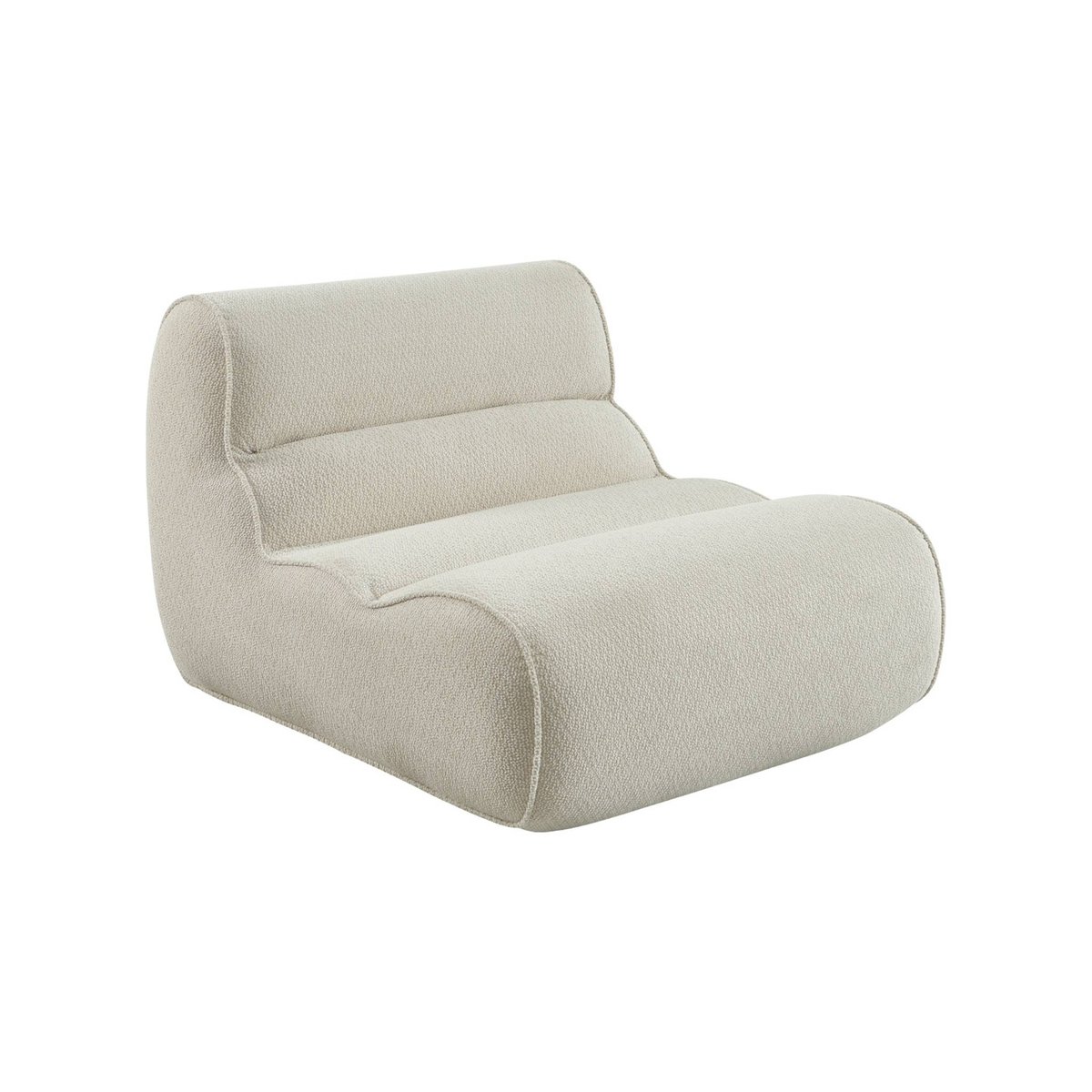Chauffeuse compressée tissu chenille 1 place DARIO crème, SWEEEK