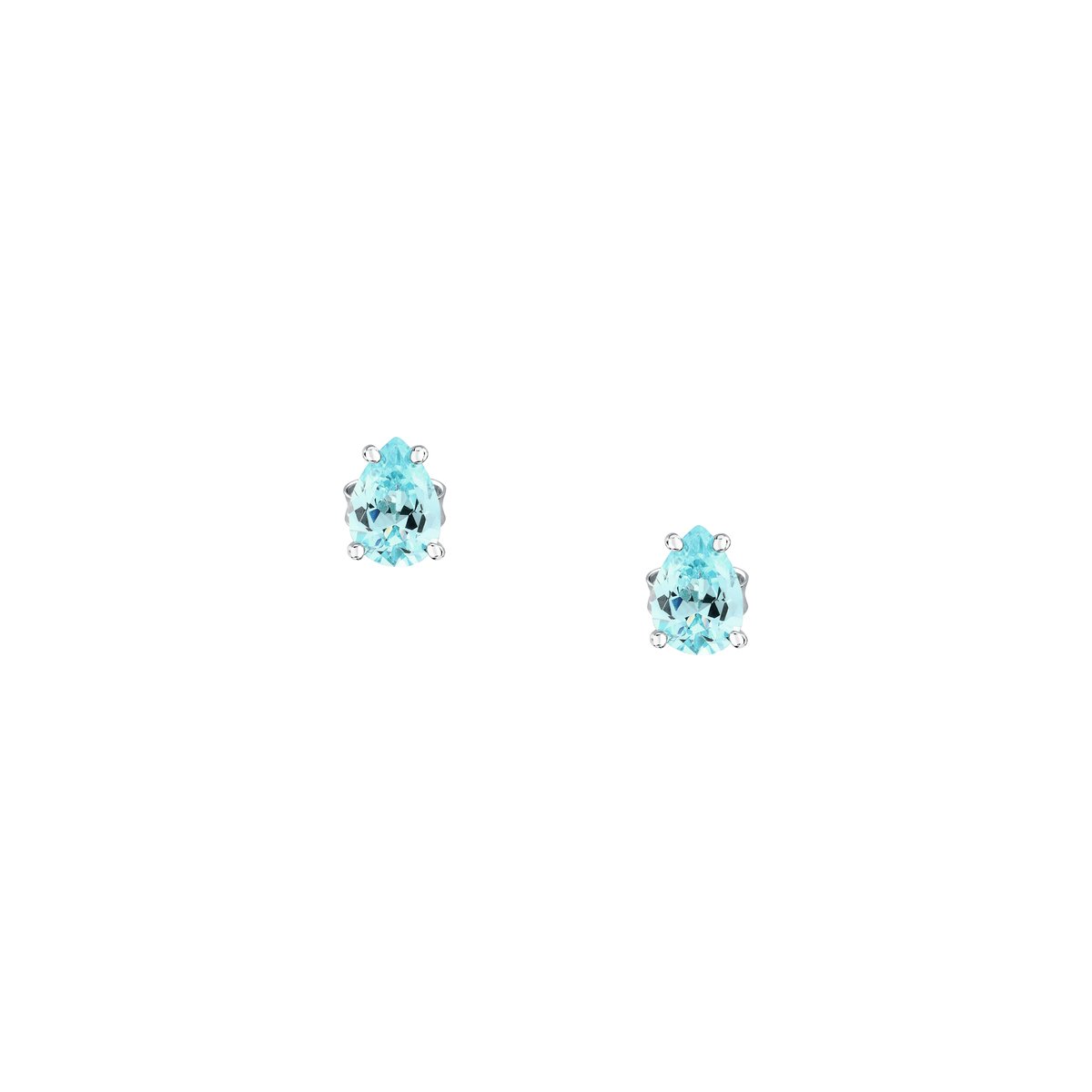 Boucles D'Oreilles en acier, cristaux, ipg TESORI argent, bleu clair, MORELLATO