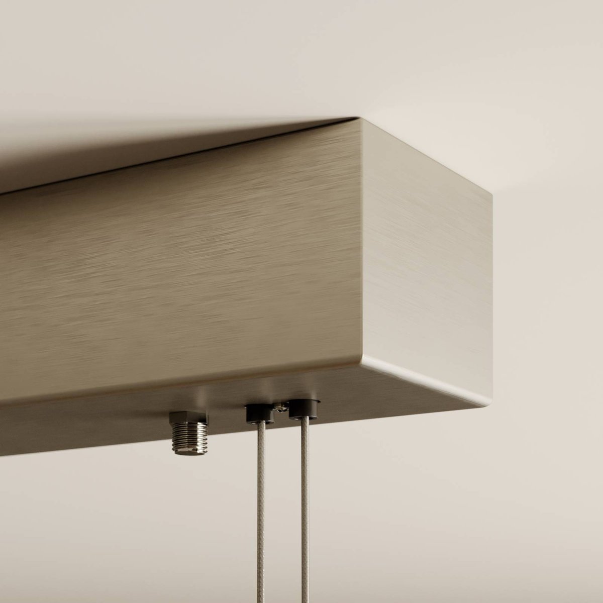 Suspension En Bois Design Led, Lian chêne naturel, nickel mat, LUCANDE