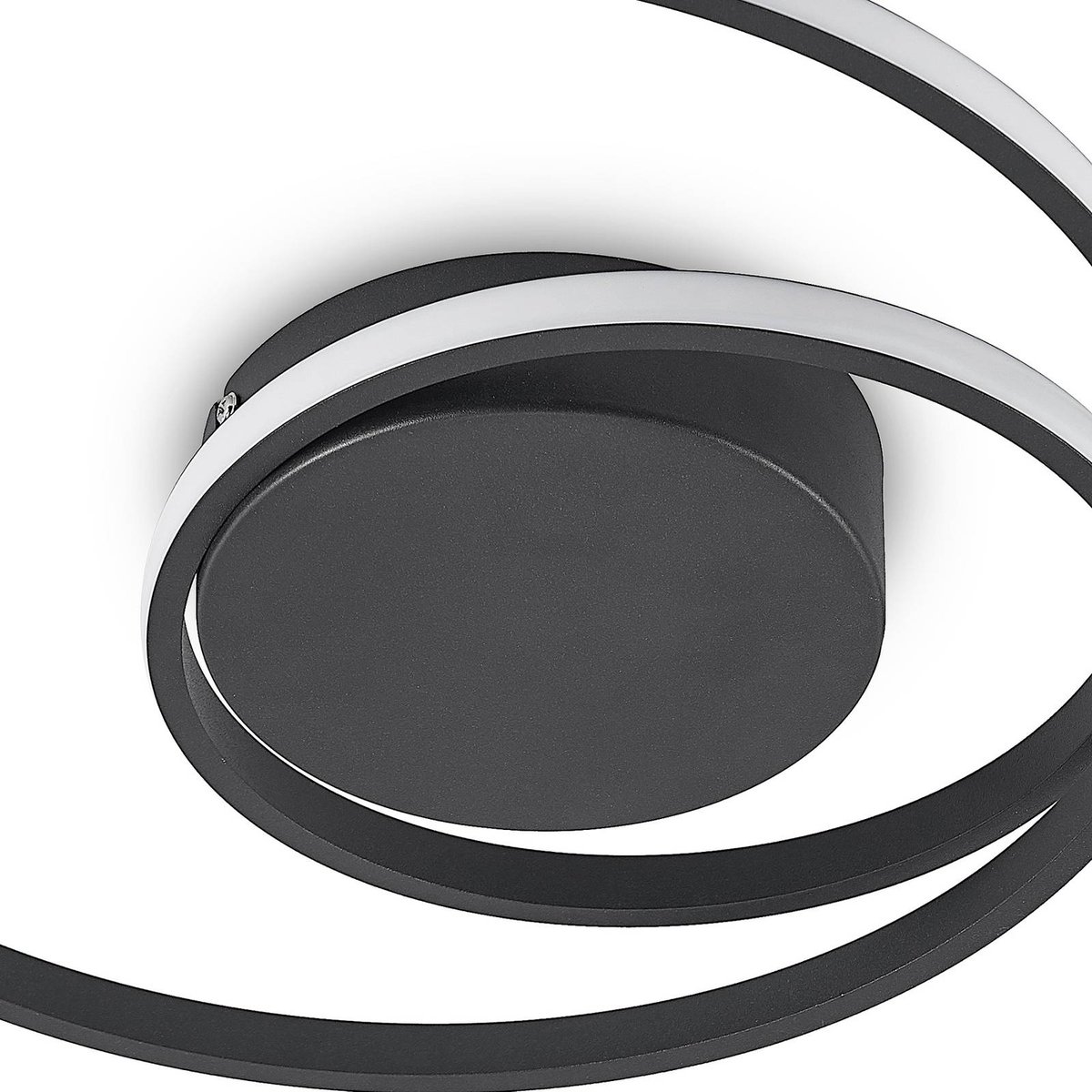Plafonnier en métal moderneLED, Youna noir, LINDBY