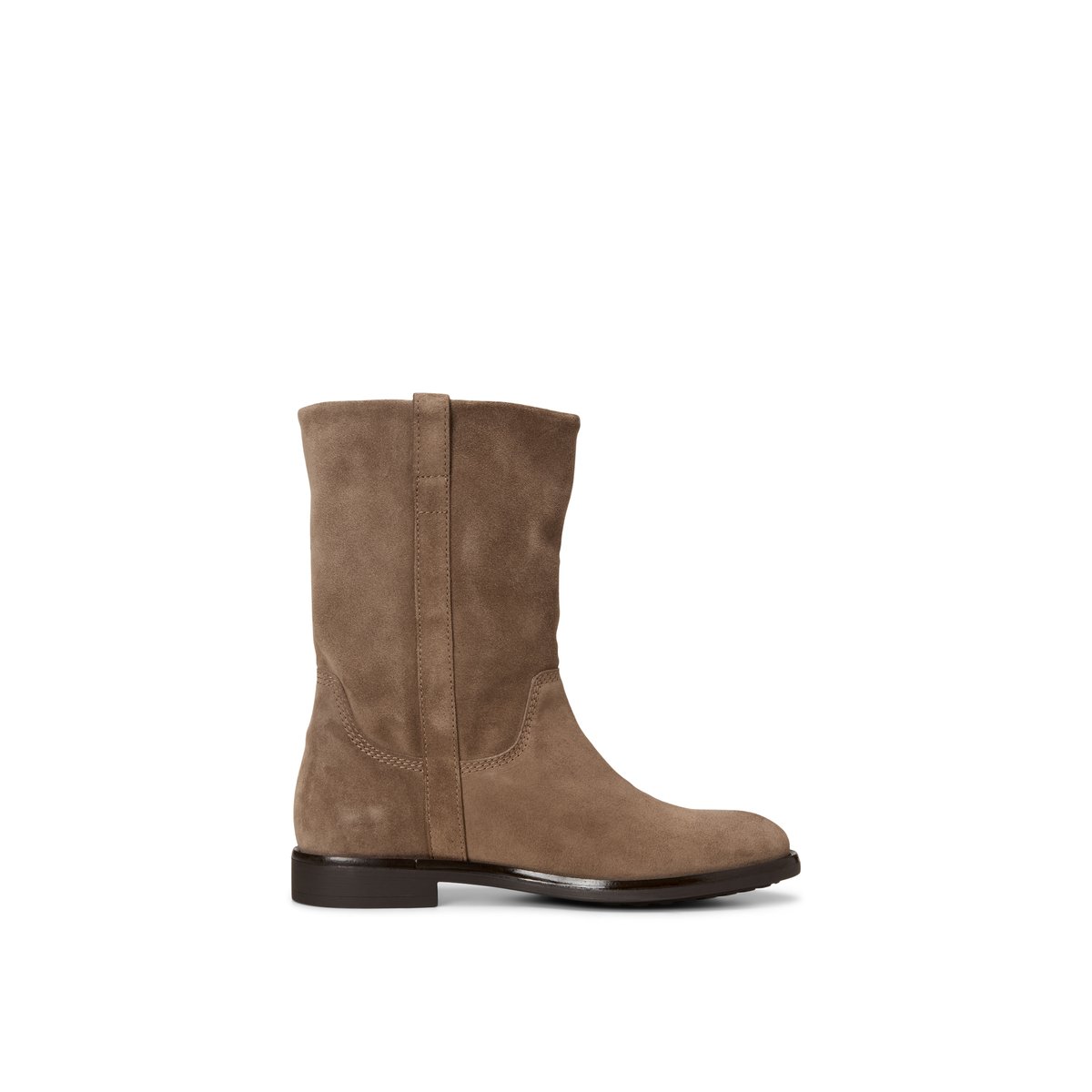 Bottes mi-hautes, modèle Wendy en cuir velours souple marron clair, MARC O'POLO