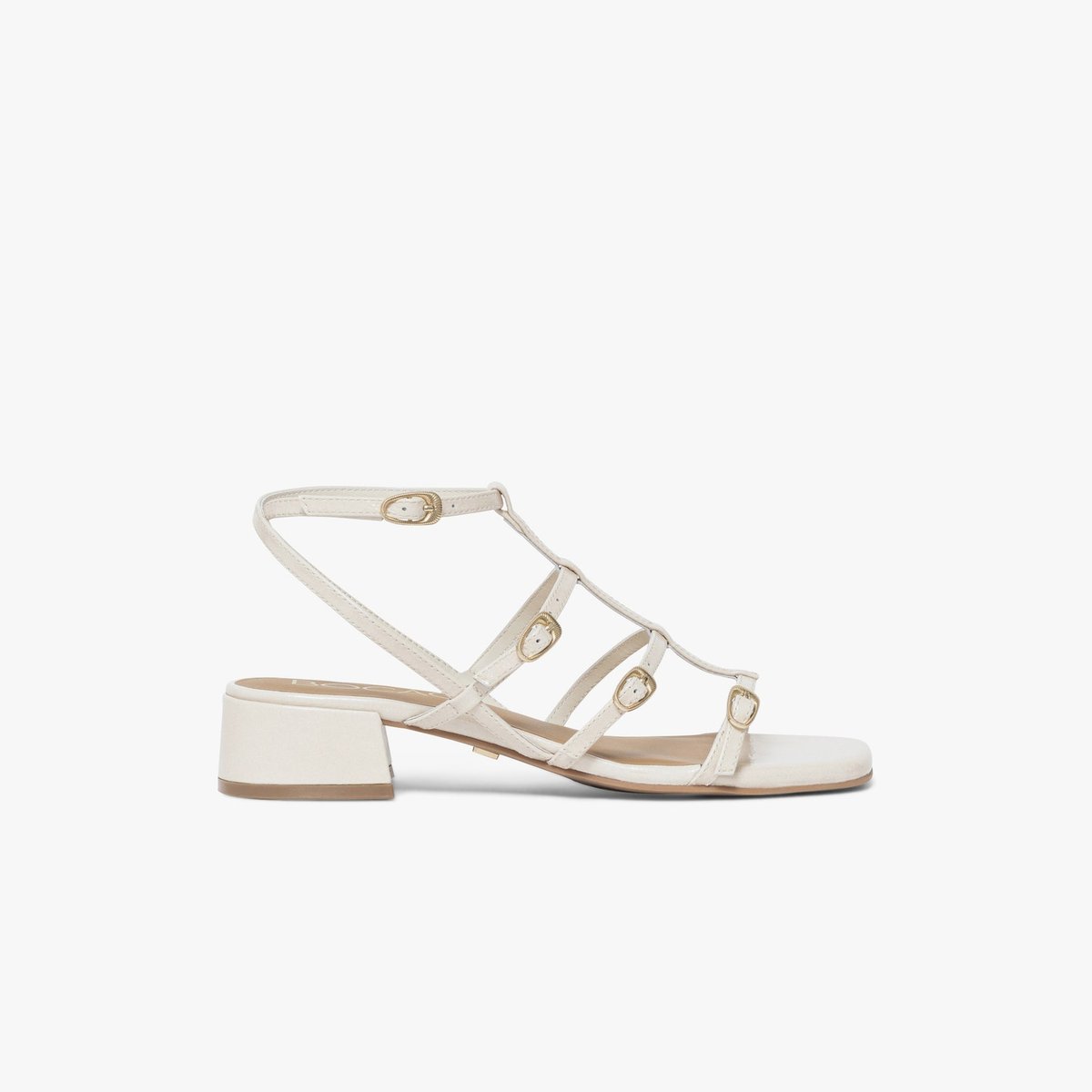 Sandale Plate en cuir NOEMIE blanc off white, BOCAGE