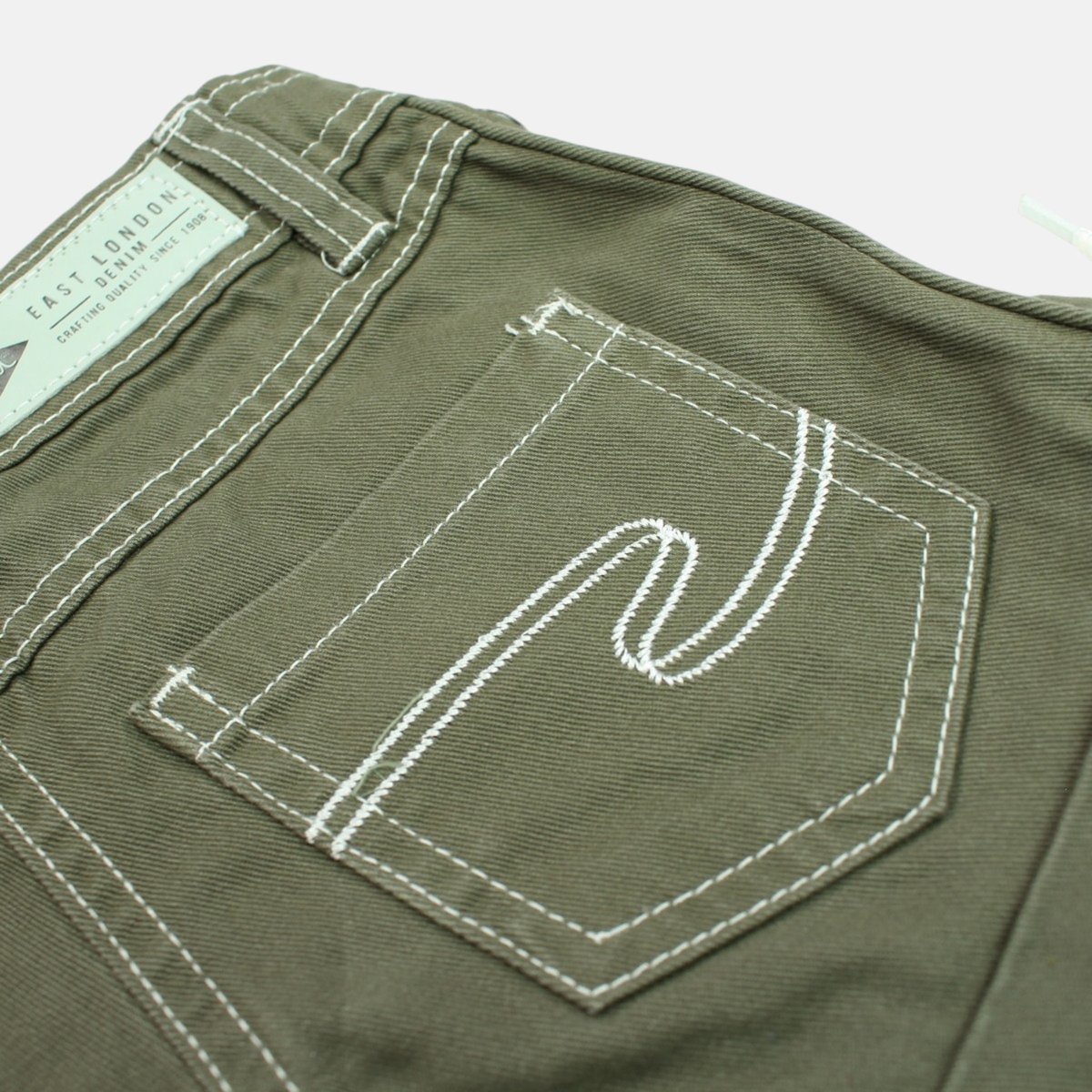 Short en jean à laçage latéral, coupe décontractée ROCK GIRL vert kaki, LEE COOPER