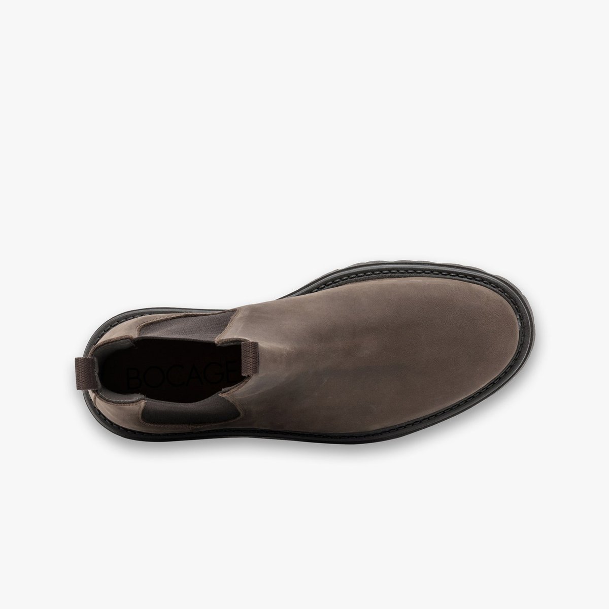 Boots À Talon en cuir OTTIS gris taupe, BOCAGE