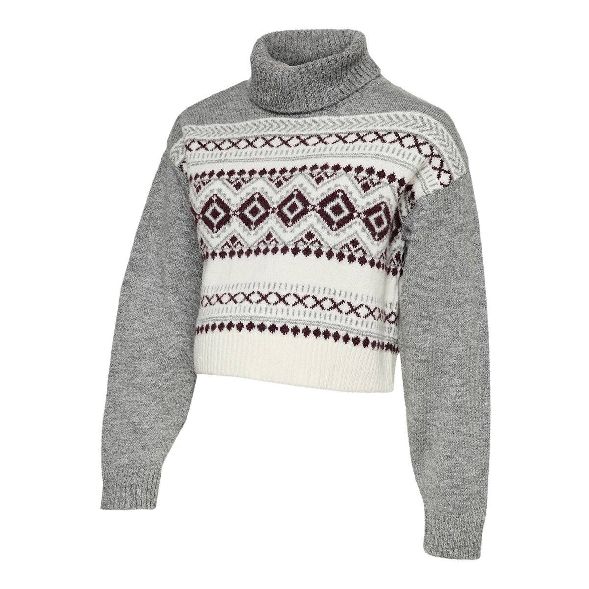 Pull En Maille grey melange 1, MAMA LICIOUS