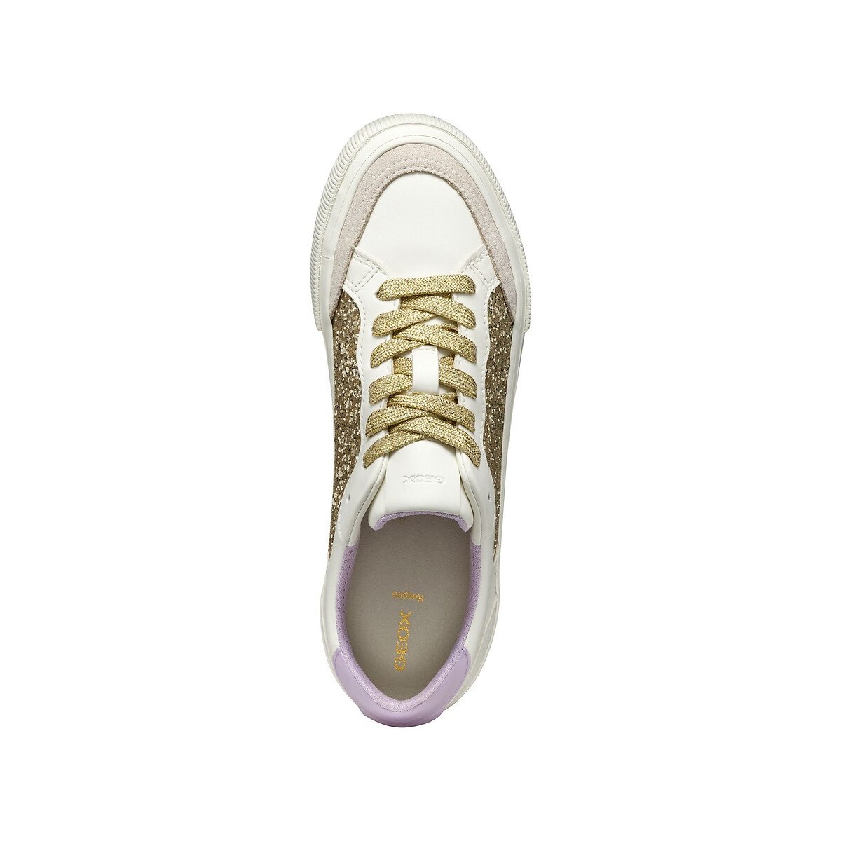 Emmeleny Canvas Breathable Trainers white/gold-coloured, GEOX