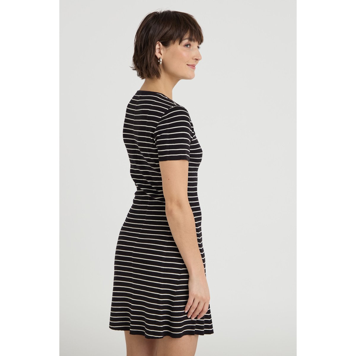 Robe droite manches courtes blanc, CACHE CACHE