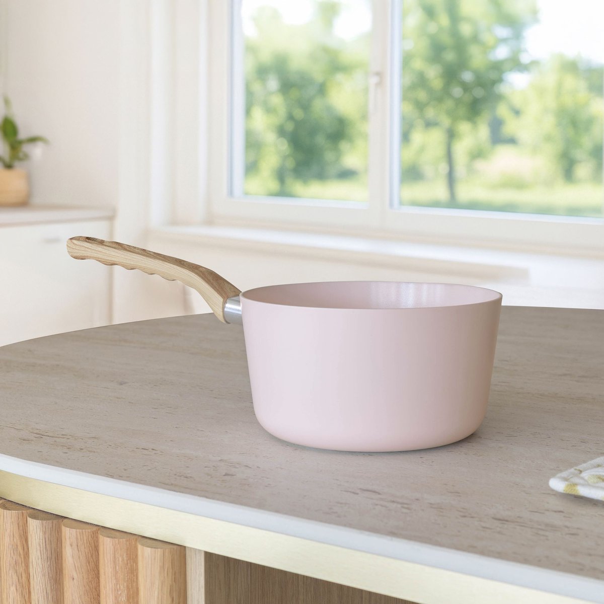 Casserole en aluminium 20cm, COLORAMA rose, MENASTYL