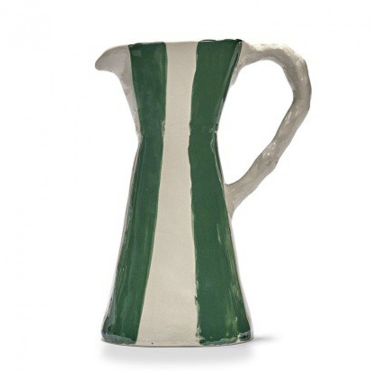 Carafe rayée en grès Charly vert, SERAX