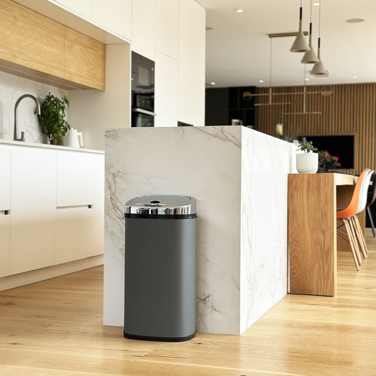 Poubelle de cuisine automatique LARGO gris mat, KITCHEN MOVE