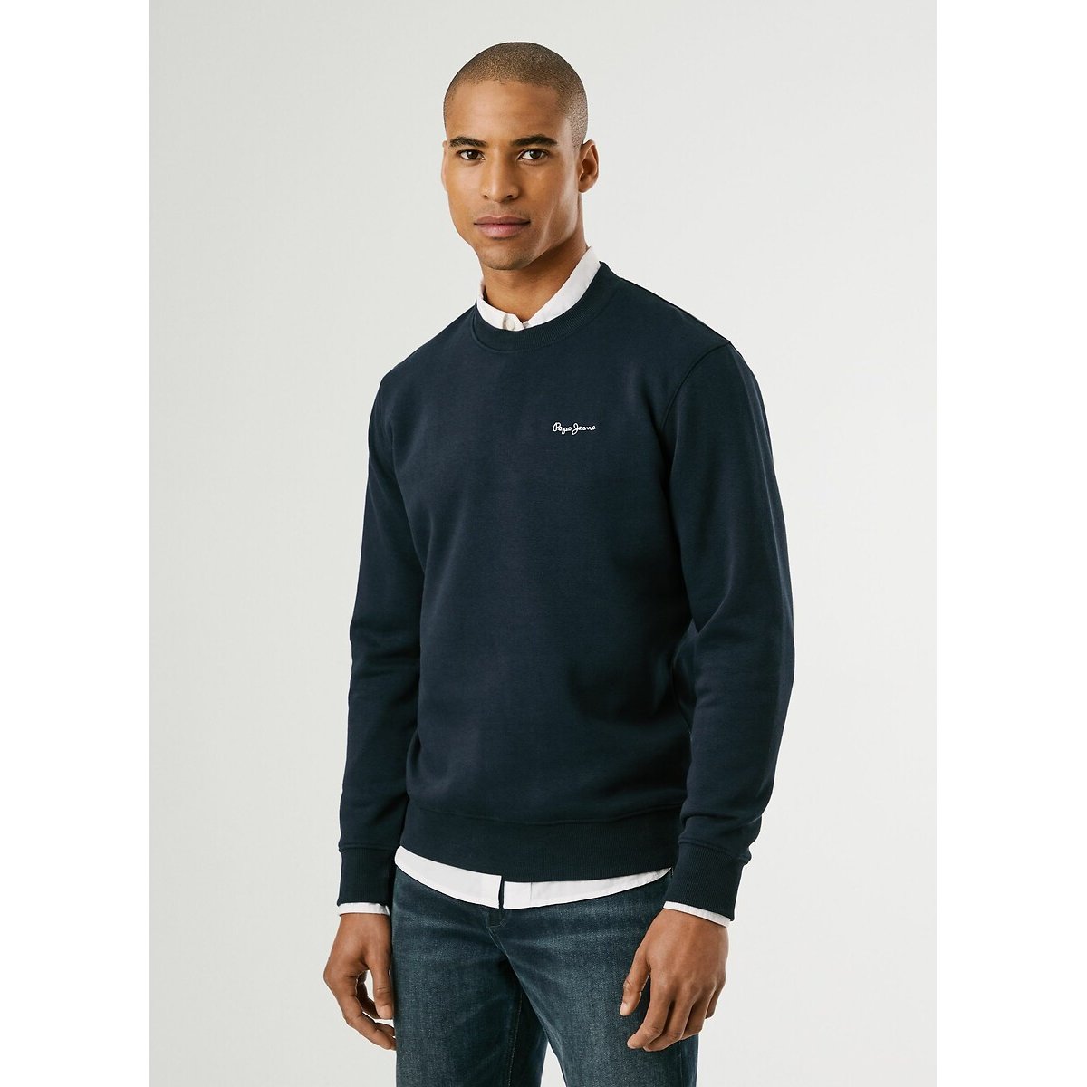Sweat col rond Macbeth bleu marine, PEPE JEANS