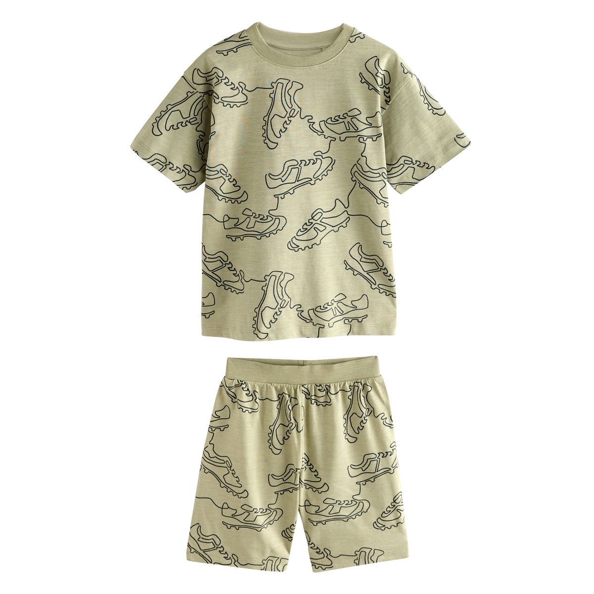 Pyjama short, lot de 3 ballon de football bleu/noir/vert, NEXT