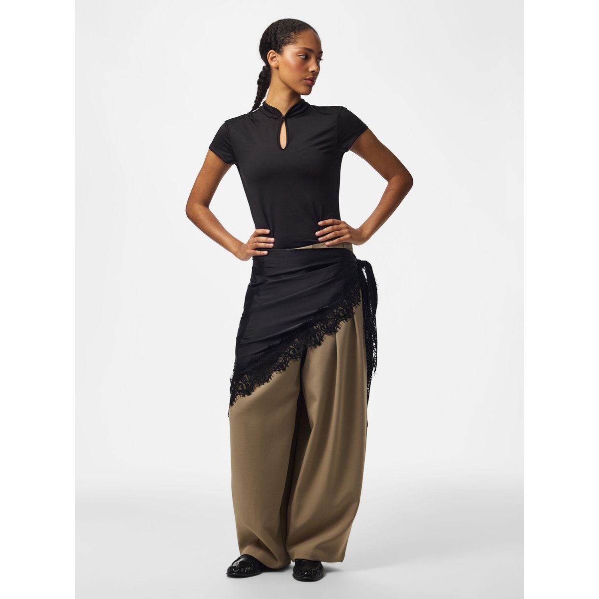 Écharpe noir - black1, PIECES