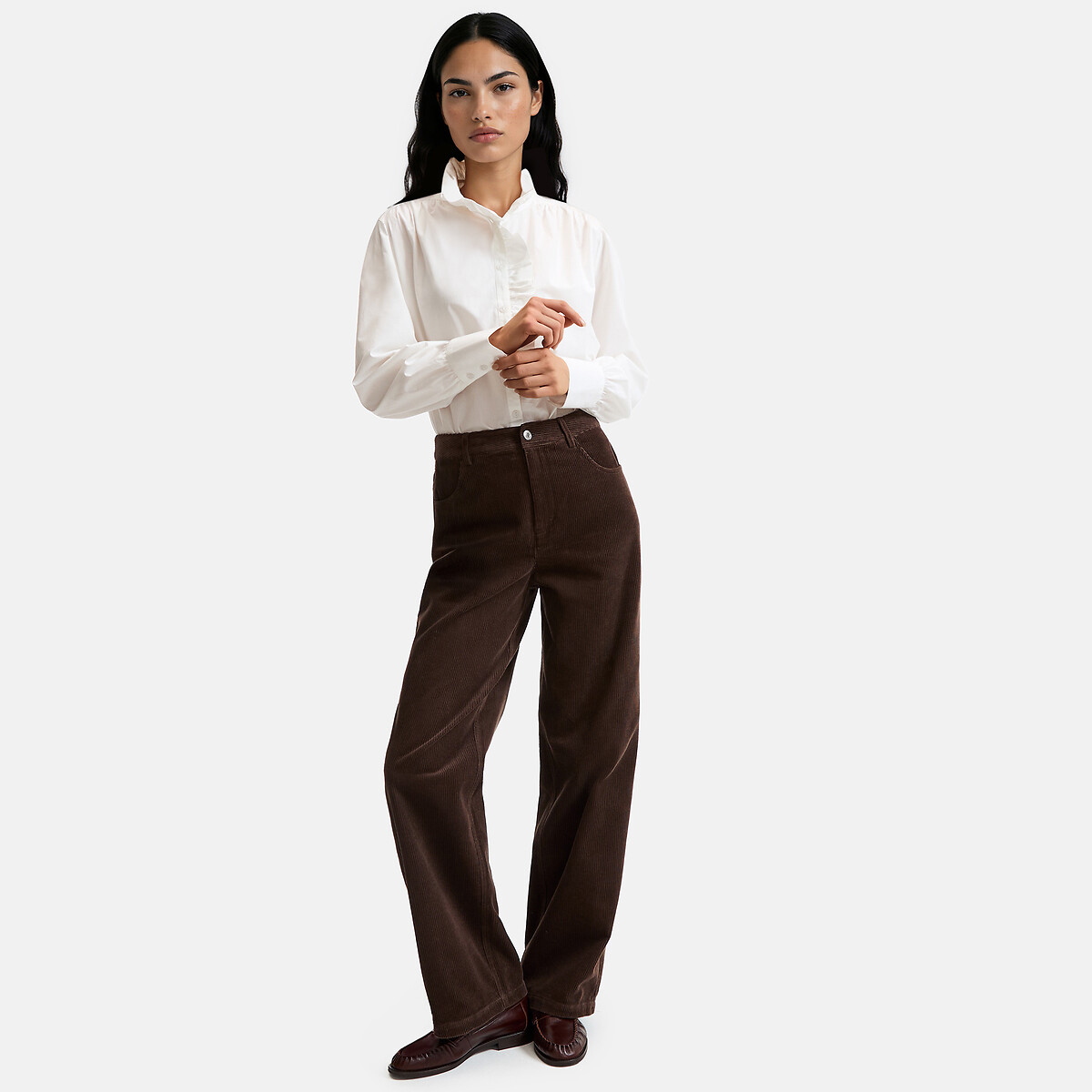 Signatures Charlene Shirt with Victorian Collar white, LA REDOUTE COLLECTIONS