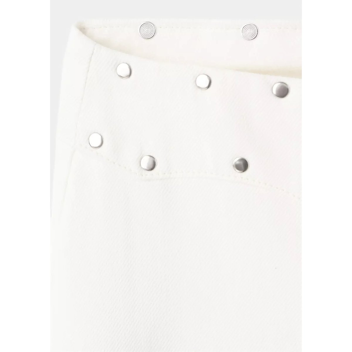 Jean low waist à clous permanents blanc cassé, MANGO TEEN