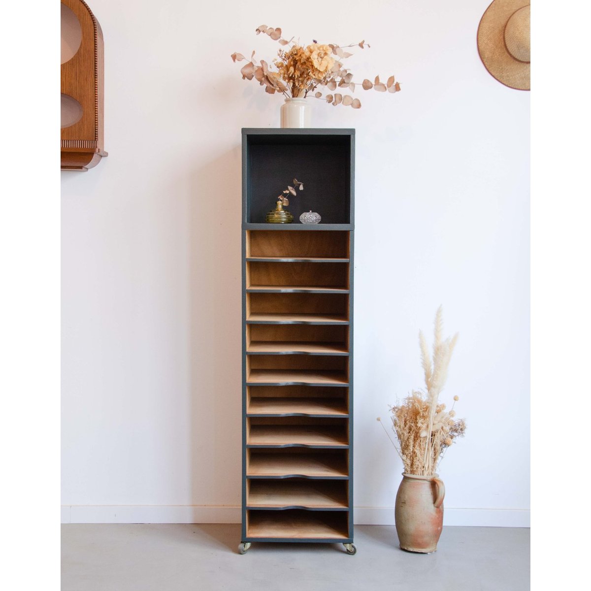 Casier trieur en bois Isabelle N°304 - Bon état bois foncé, DEBONGOUT