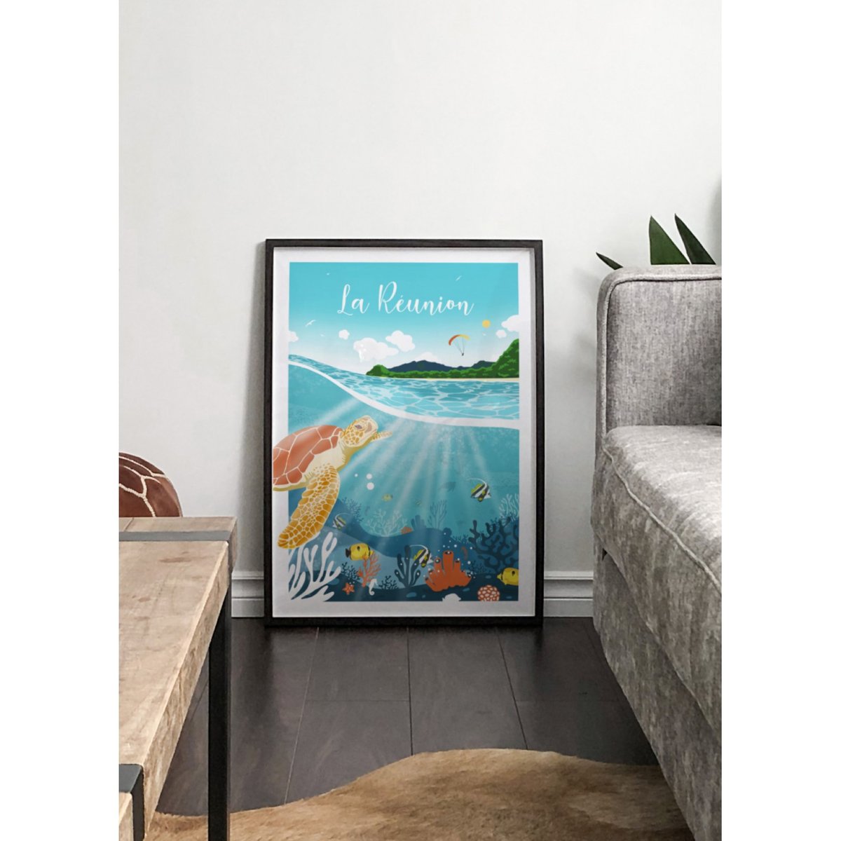 Affiche La Réunion blanc, L'AFFICHERIE