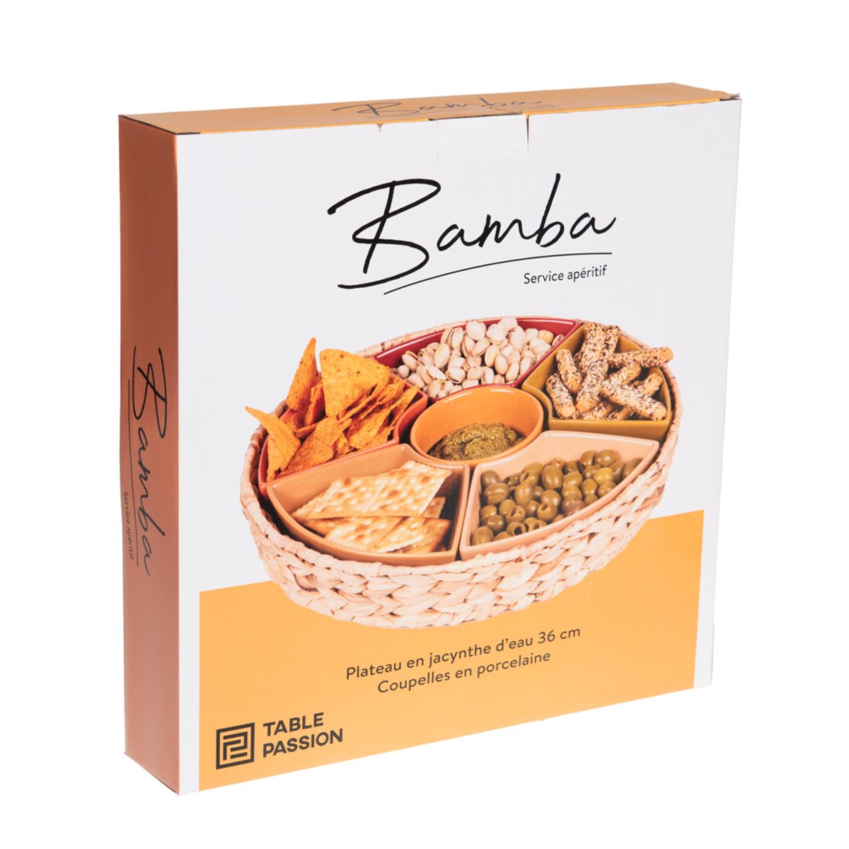 Service apéritif 7 pièces Bamba 36 cm multicolore, TABLE PASSION