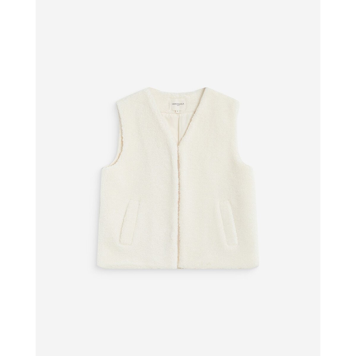 Veste sans manches, AVERY ecru, GRACE & MILA