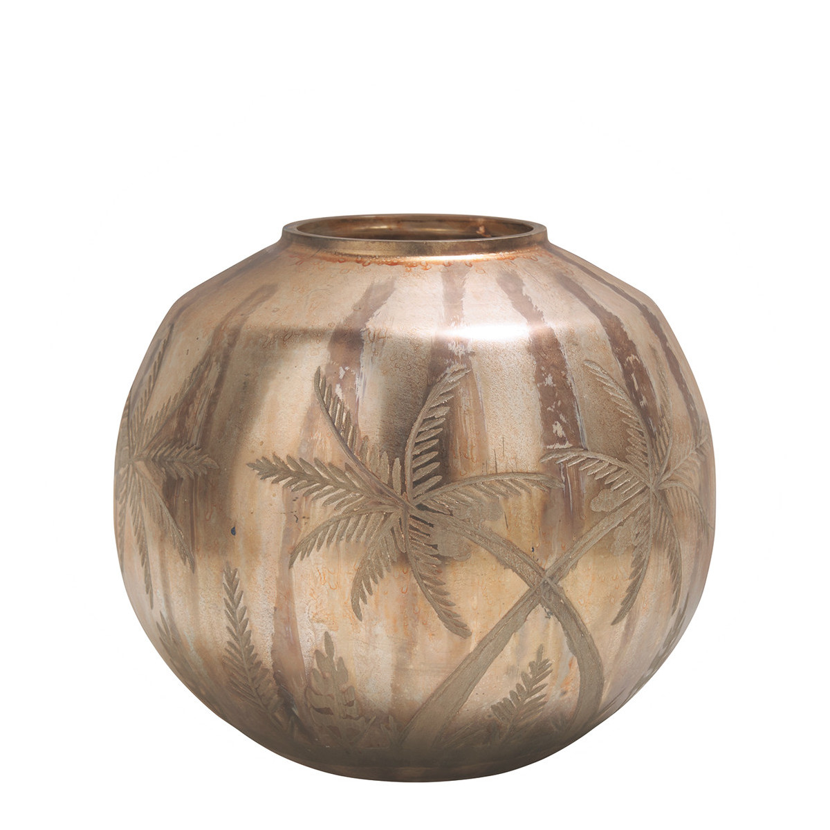 Vase en verre doré, BLANC D’IVOIRE