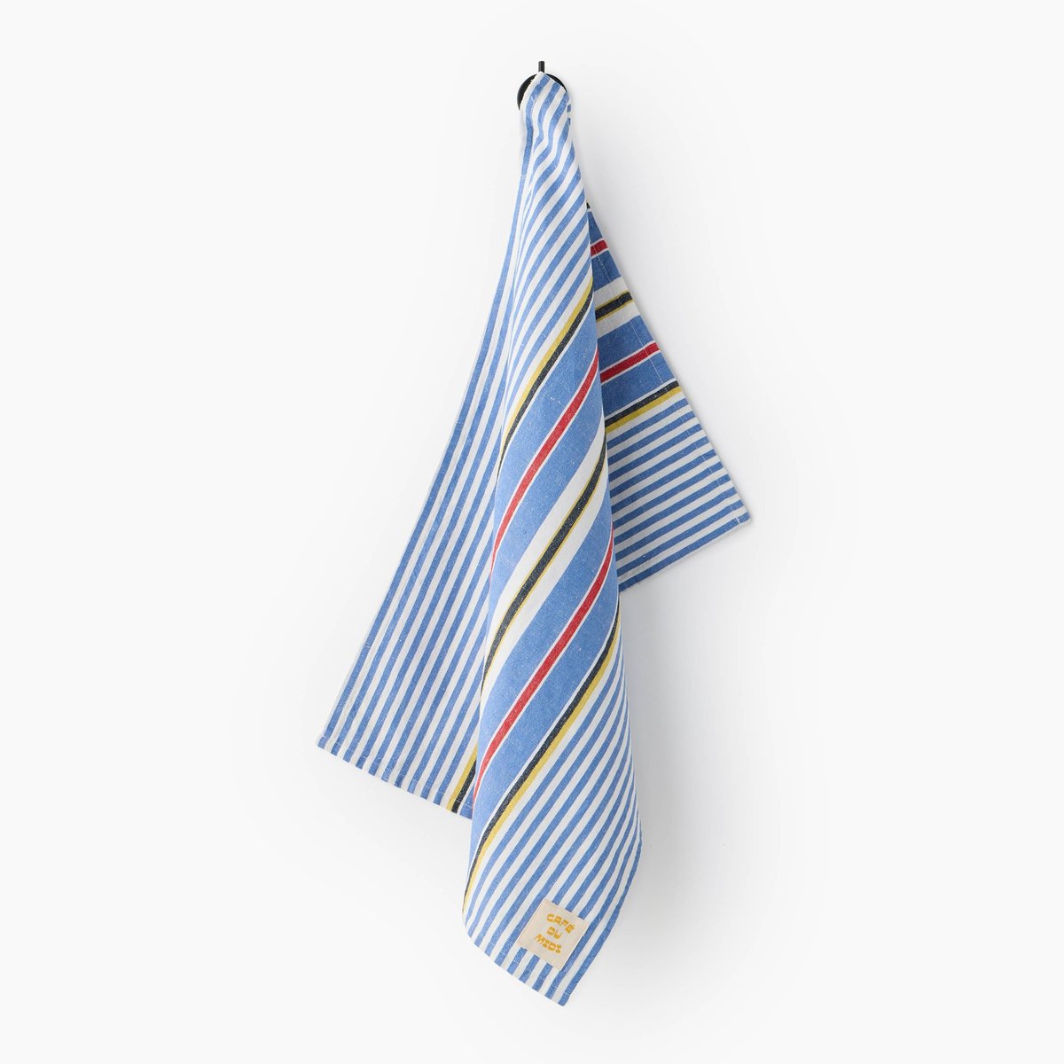 Torchon rayé, uni, 50x70 cm, 60% coton et 40% lin riviera, MONOPRIX