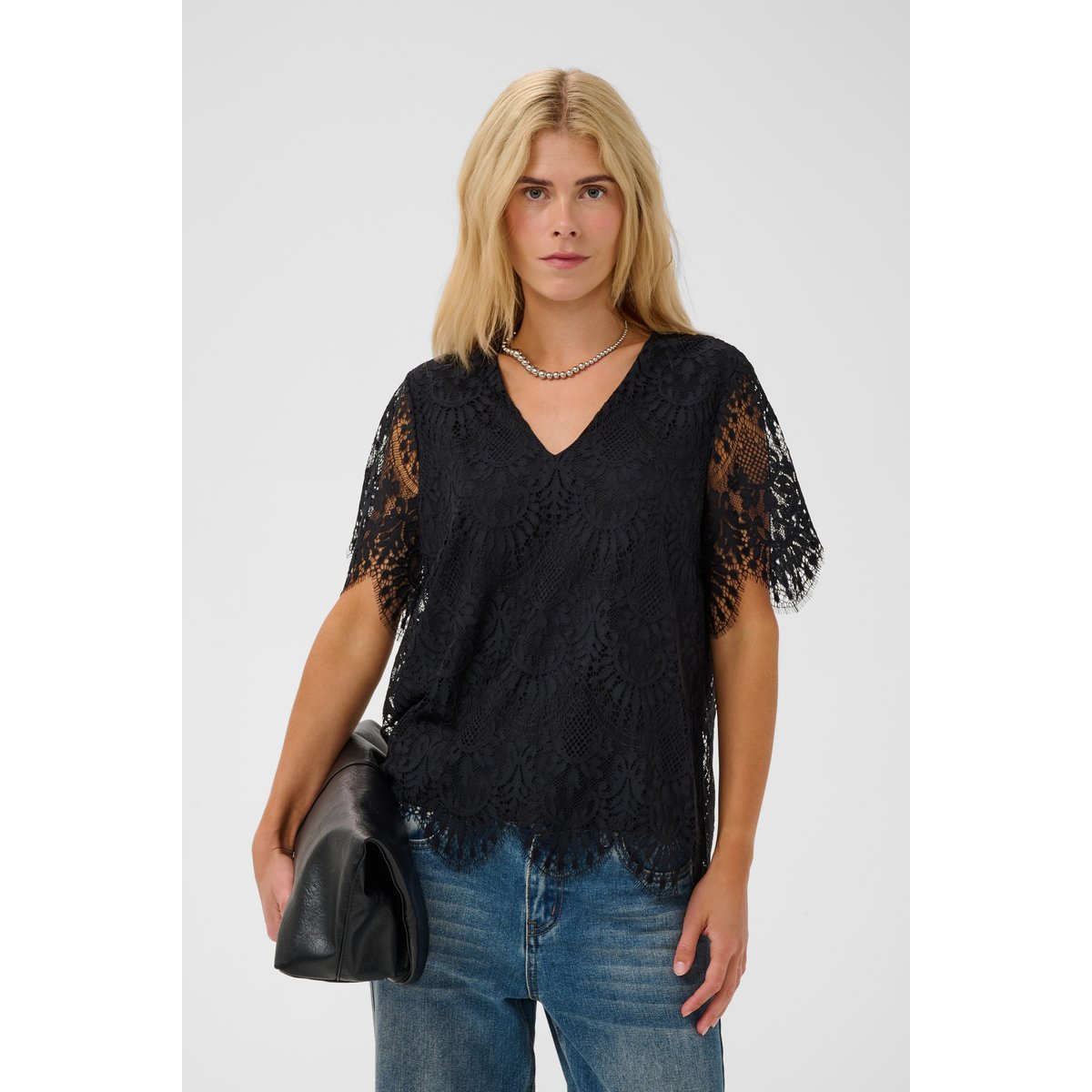Blouse à manches courtes noir black, CULTURE