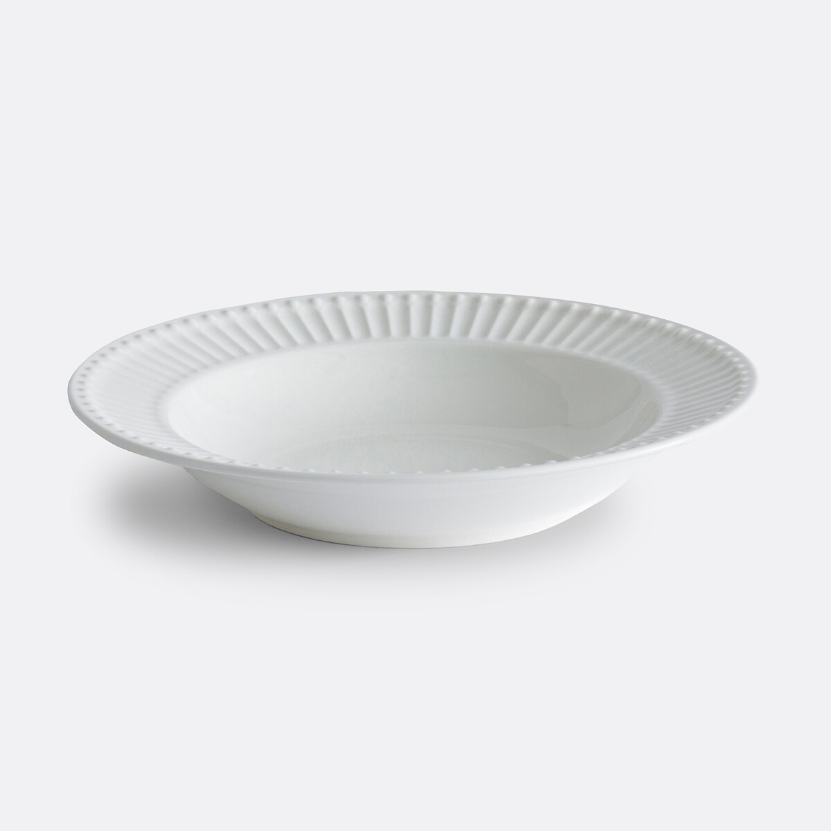 6er-Set tiefe Teller Jewely, Porzellan weiss, LA REDOUTE INTERIEURS
