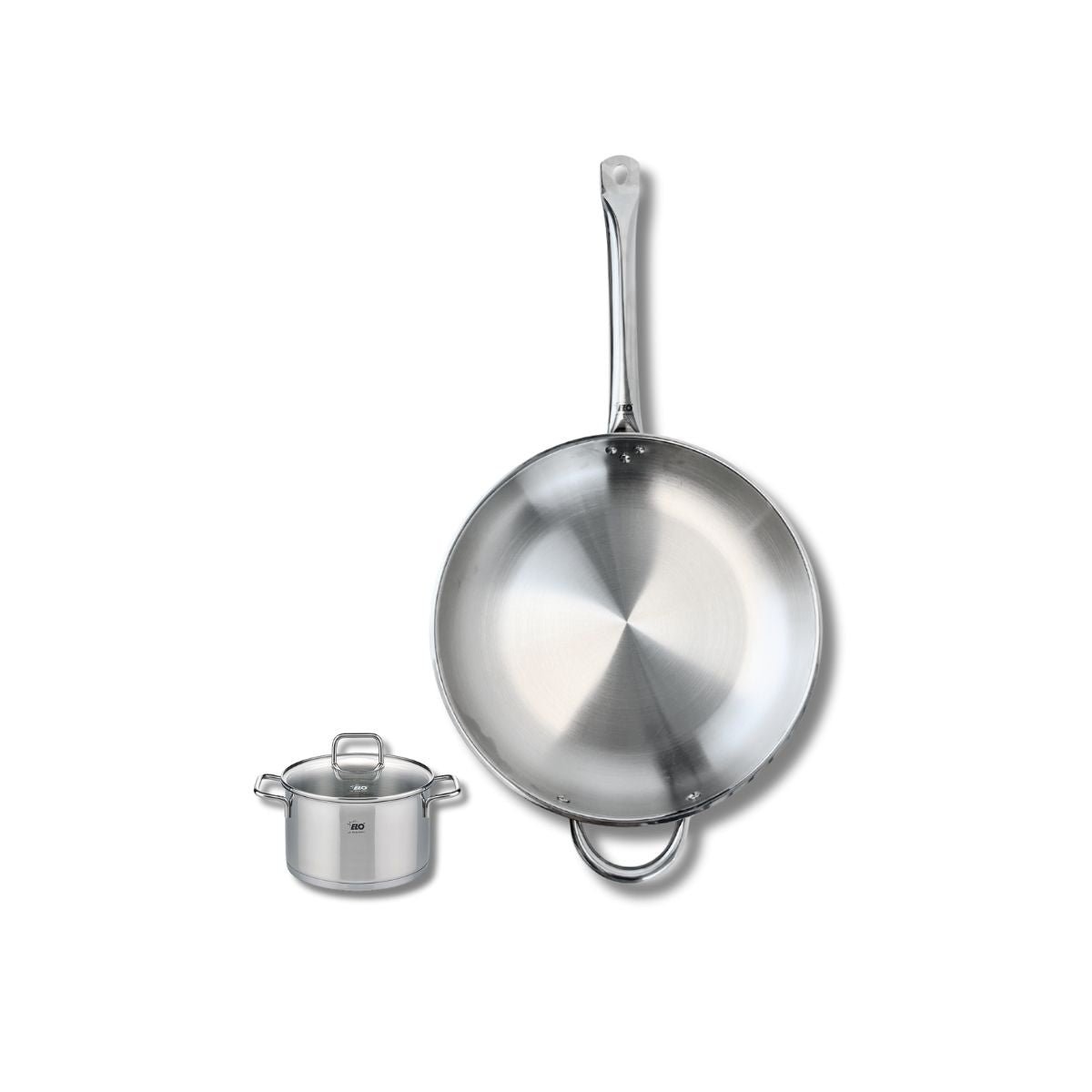 Batterie de cuisine 1 poêle 32cm + 1 faitout 12cm PROFI CITRIN gris, ELO