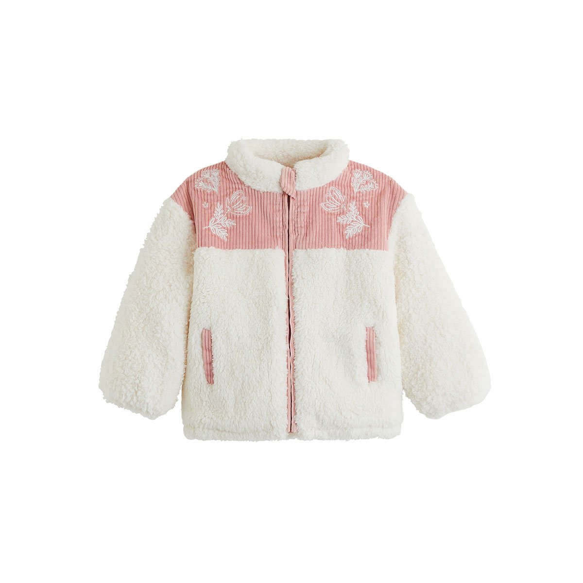 Veste enfant en sherpa Cléo rose, PETIT BEGUIN