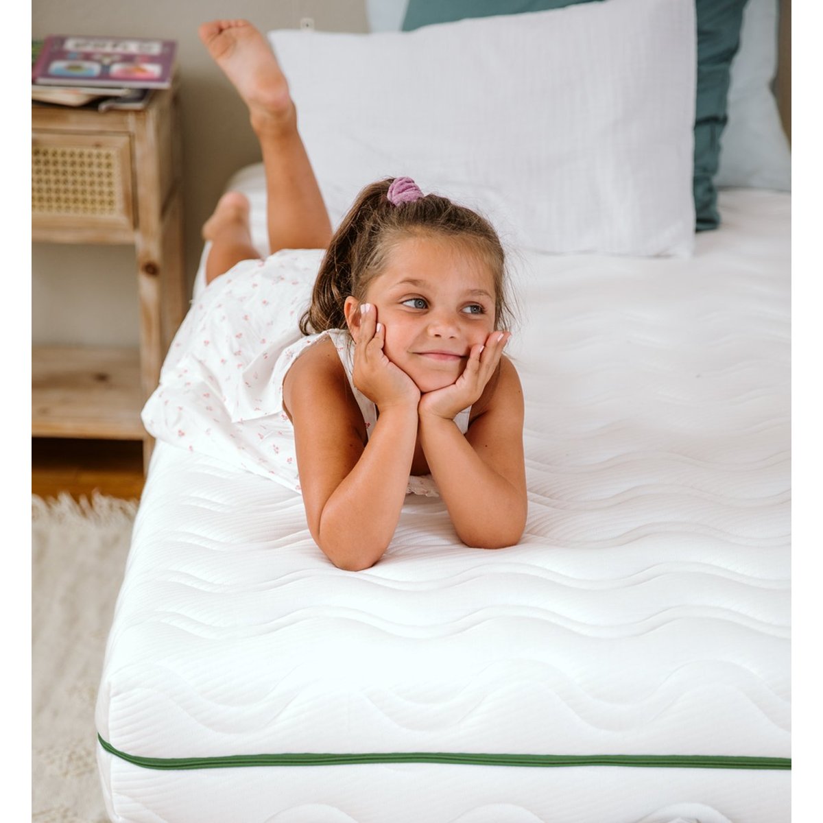 Matelas Enfant, épaisseur 17cm ALOE R blanc, KADOLIS