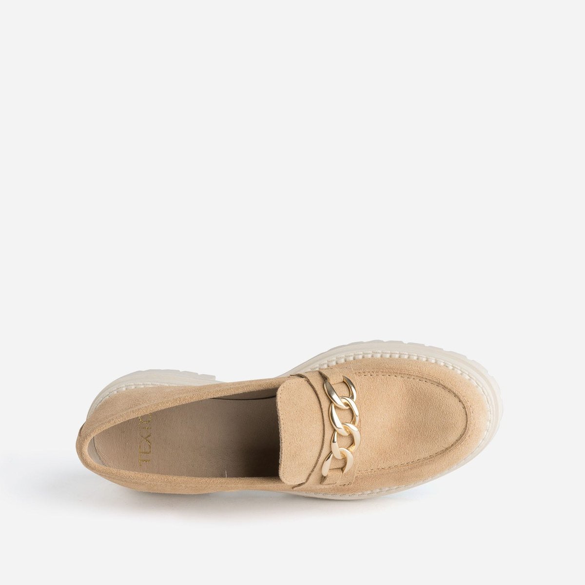 Mocassin en cuir ARIDALE taupe, TEXTO