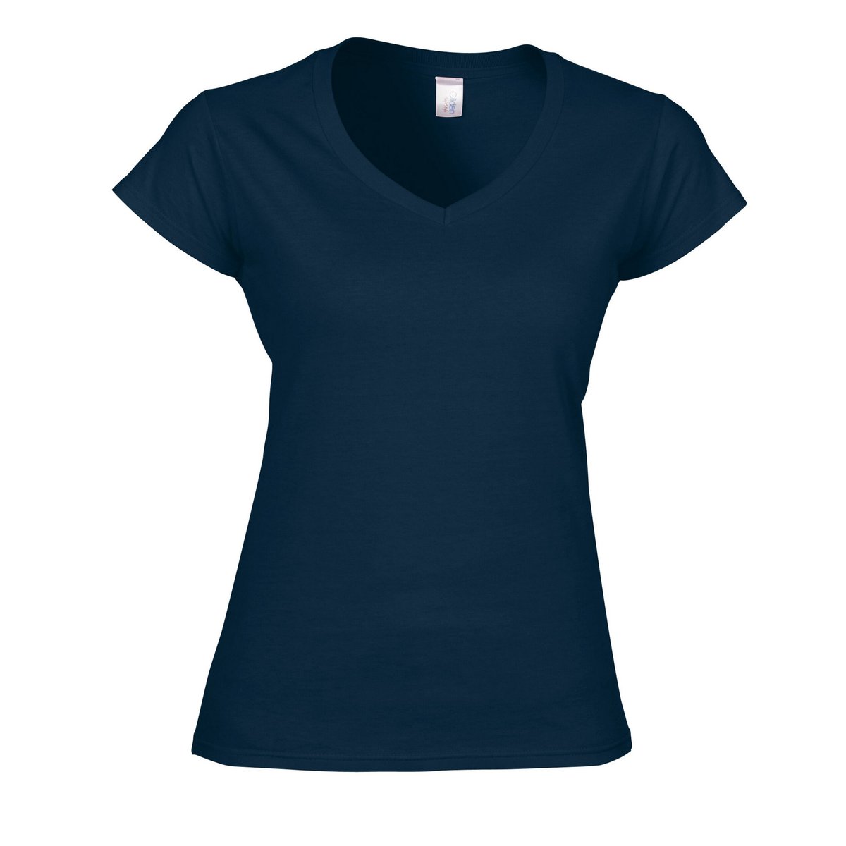 T-shirt manches courtes à col V bleu marine, GILDAN
