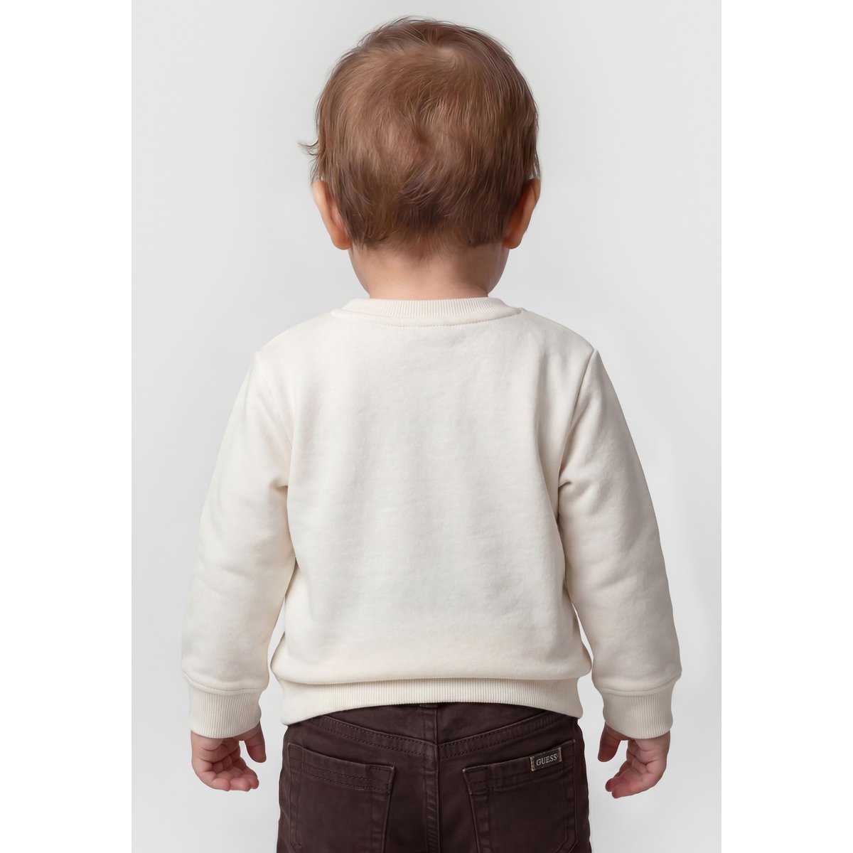Sweatshirt Avec Logo Imprimé crème, GUESS KIDS