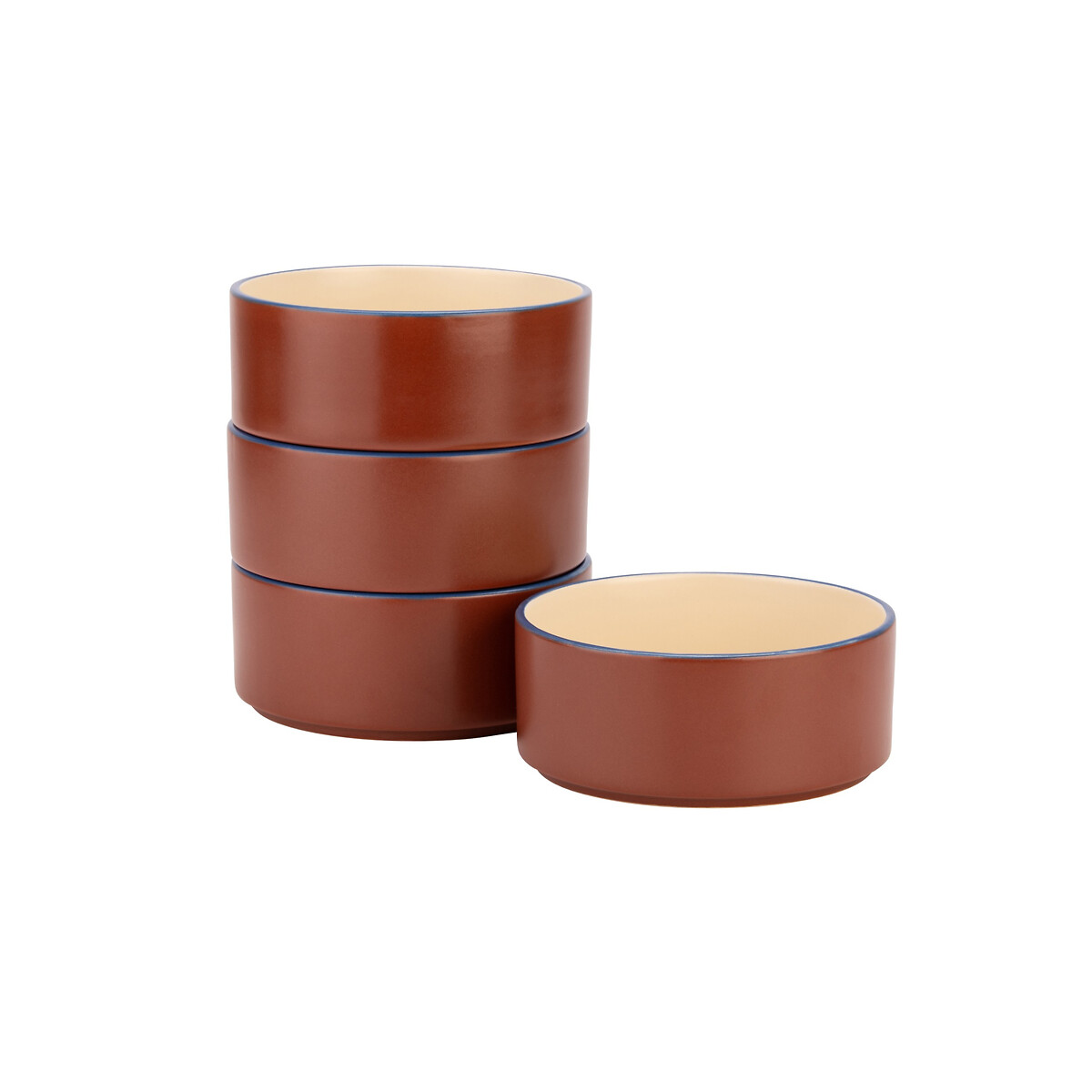 MADE.COM Set of 4 Allesio Cereal Bowls in Brown brown , MADE