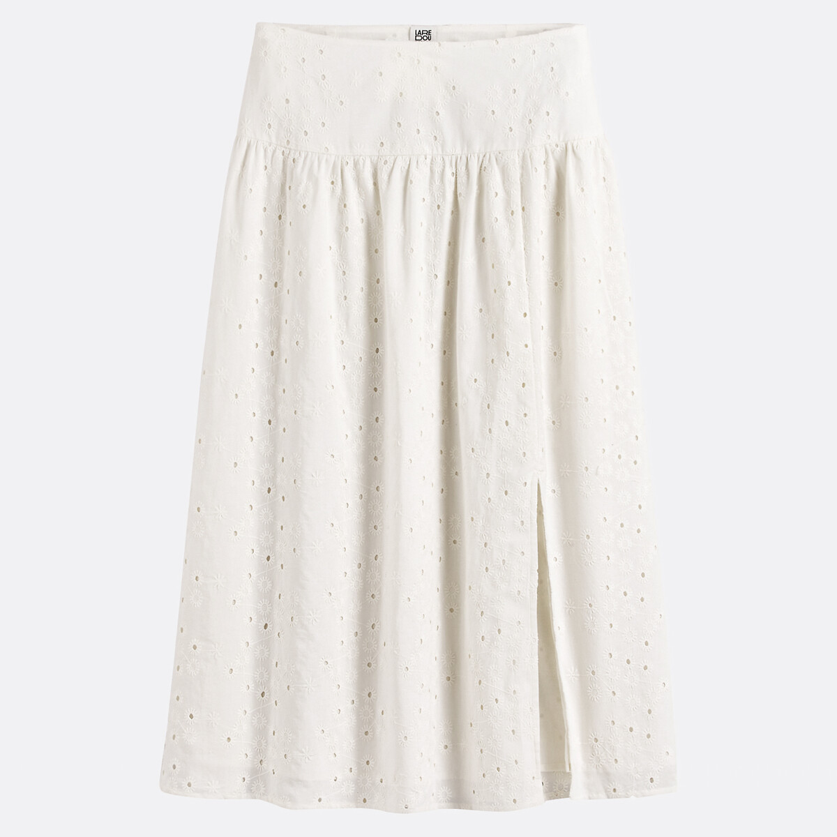 Gonna lunga in ricamo inglese ecru , LA REDOUTE COLLECTIONS