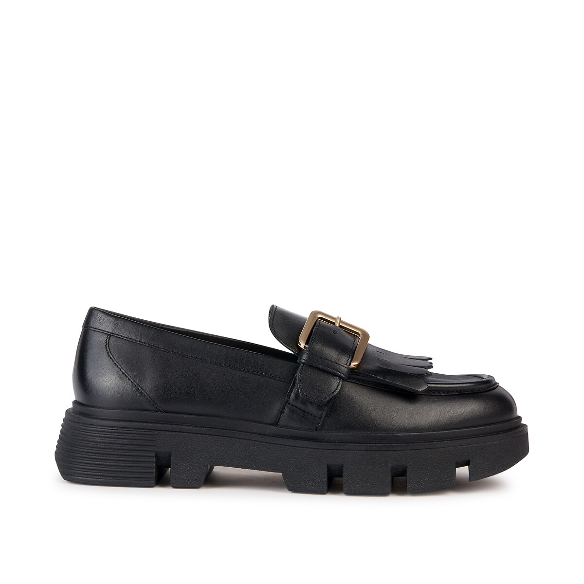 Mocassins cuir respirants Vilde noir, GEOX