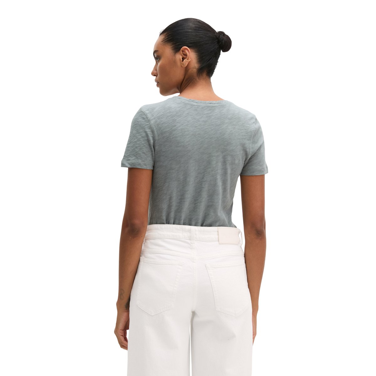 T-shirt DfC loose en jersey slub gris, MARC O'POLO
