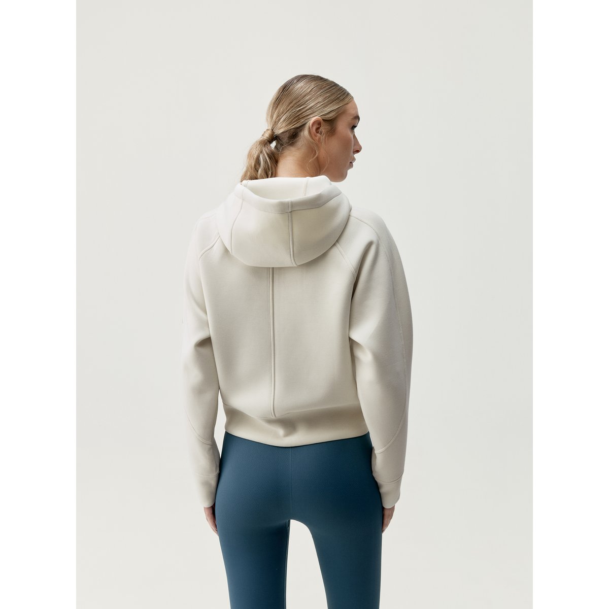 Sweat de sport à capuche zippé Performance ELSA blanc, BORN