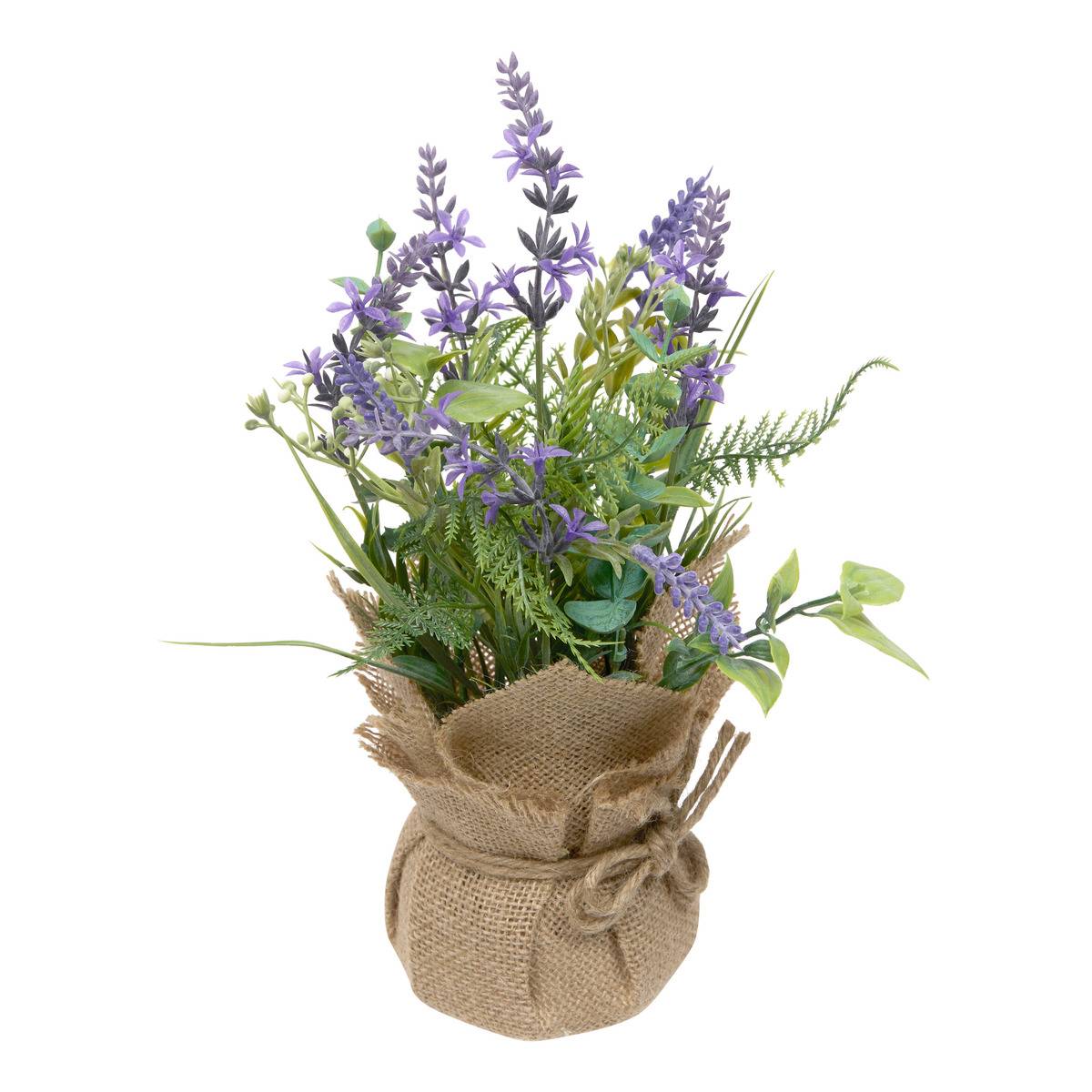 Composition florale Artificielle Lavande 29cm PROV multicolore, ATMOSPHERA