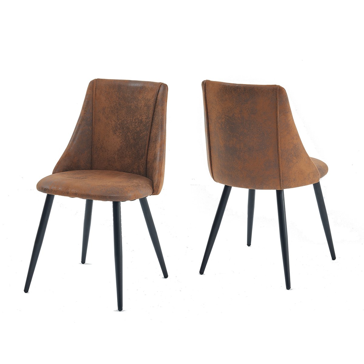 Lot de 2 chaises de salle à manger vintage, SMEG marron, MEUBLES COSY