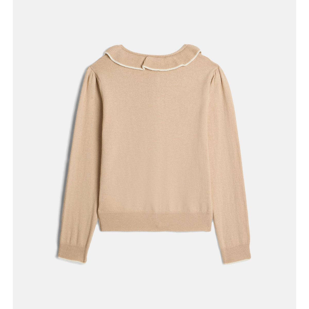 Gilet tapalma volanté beige, CADET ROUSSELLE