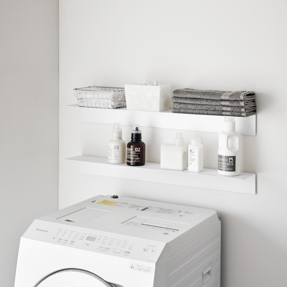 Etagère murale fine longue acier  TOWER blanc, YAMAZAKI