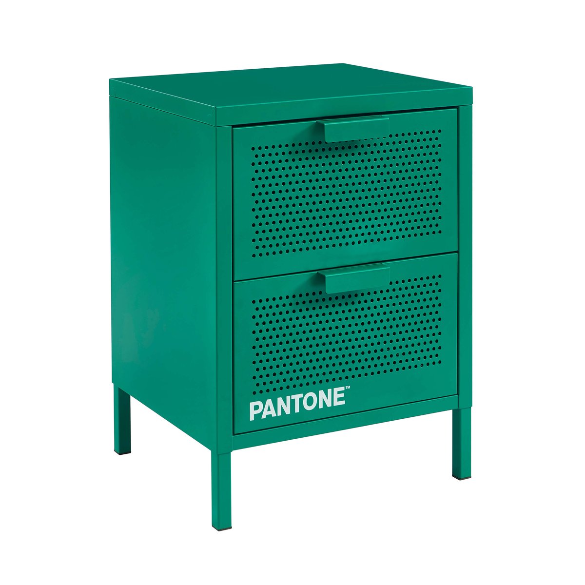 Table de chevet en acier emeraude / tcx 17-6030, PANTONE