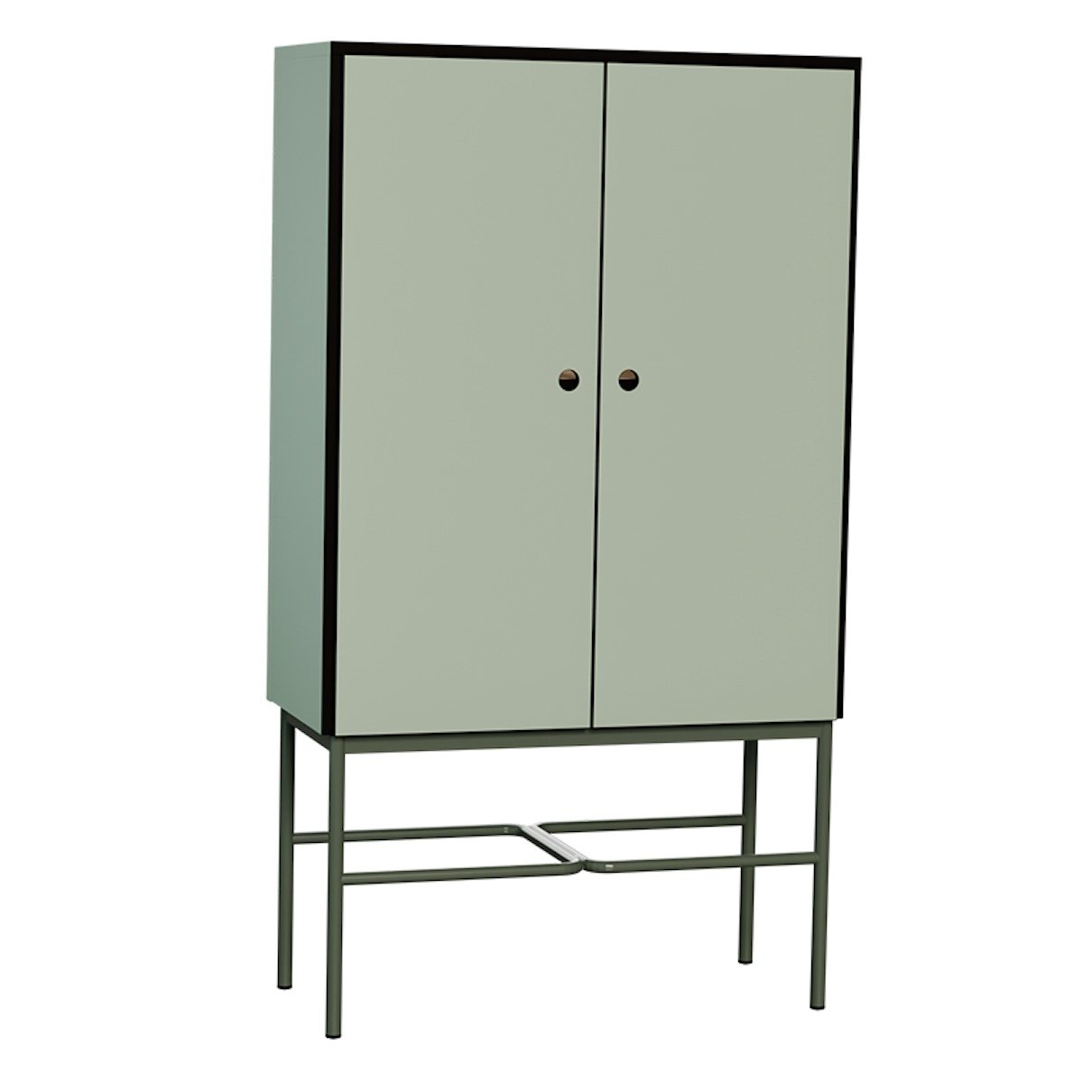 Armoire grand modèle style vintage ELIENOR vert kaki, LES GAMBETTES