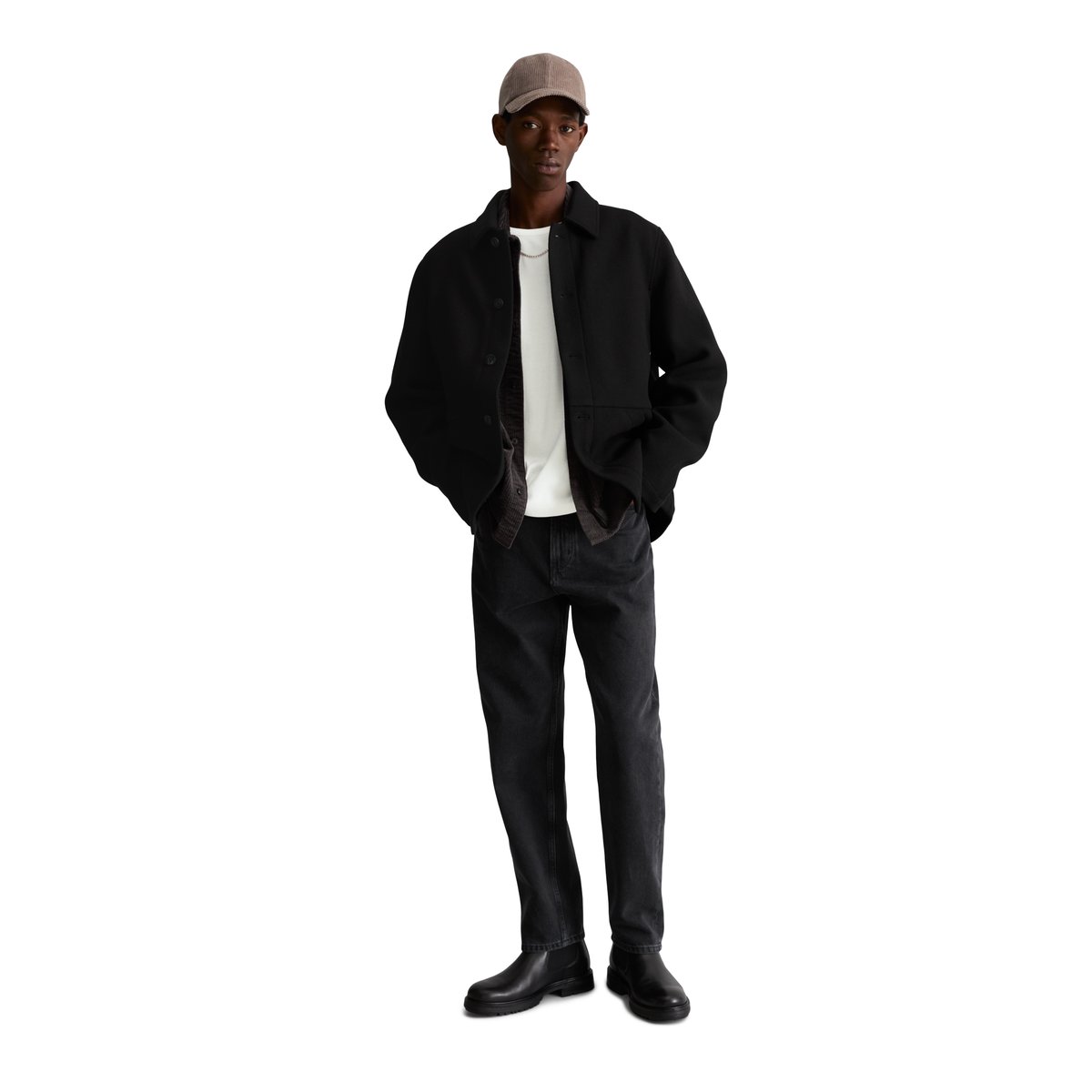 Veste en laine coupe classique en laine mélangée contenant des fibres recyclées noir, MARC O’POLO DENIM